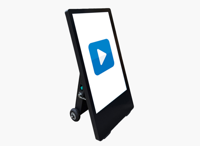 Kundenstopper Outdoor grau